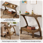 Solid Wood End Table for Sofa Side Placement and Home Living Corners - Image 4