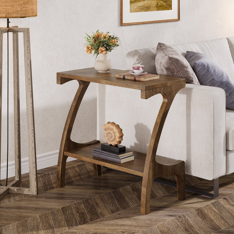 2-tier+Solid+Wood+End+Table,+Sofa+Side+Table Solid Wood End Table for Sofa Side Placement and Home Living Corners - Image 1