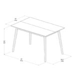 Solid Wood Mid-Century Modern Dining Table - Image 3
