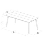 Solid Wood Mid-Century Modern Dining Table for Stylish Homes - Image 5