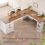 L-Shaped Study Table with Drawers & Shelves - Image 5