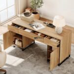 Modern Executive Study Desk with Dual Storage Pedestals - Image 3