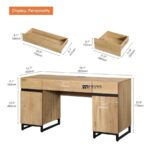 Modern Executive Study Desk with Dual Storage Pedestals - Image 2