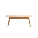 Handcrafted Solid Oak Storage Coffee Table with Dual Smooth-Glide Drawers - Image 9