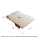 Harmony Convertible Fabric Sofa Cum Bed with Wooden Accents - Image 4