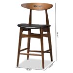 Solid Sheesham Wood Straight-Leg Bar Stools Set of 4 - Image 4