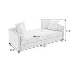 Classic Upholstered Daybed Sofa with Studded Arms - Image 2