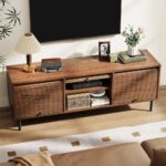 Mid Century Style TV Stand with Clean Lines and Timeless Wooden Design - Image 3