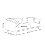 Solid Wood Living Room Sofa with Comfortable Seating - Image 4