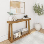 Timeless Solid Wood Console with Functional Display Shelf - Image 2