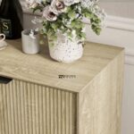 Fluted Wooden Sideboard Cabinet – Contemporary Minimal Design - Image 4