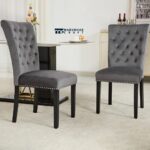 Modern Velvet Dining Chairs with Soft Upholstery and Elegant Contemporary Design – Set of Two