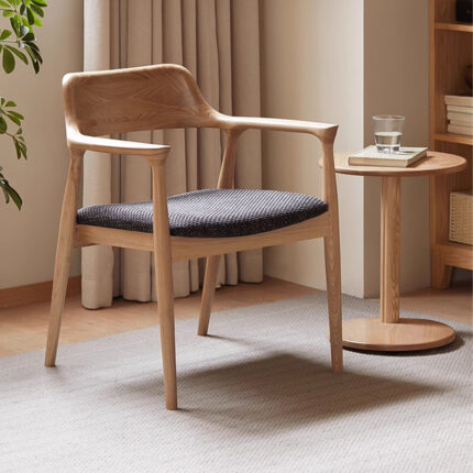 Solid Wood Lounge Armchair with Casual Styling and Comfortable Everyday Seating