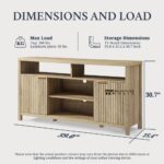 Wood Media Console with Spacious Storage for TVs up to 65 Inches - Image 5