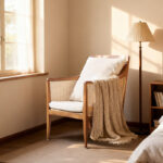 Mid-Century Style Upholstered Armchair for Living Room and Bedroom - Image 5