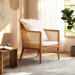 Mid-Century Style Upholstered Armchair for Living Room and Bedroom