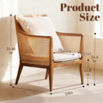 Mid-Century Style Upholstered Armchair for Living Room and Bedroom - Image 3