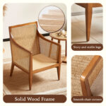 Mid-Century Style Upholstered Armchair for Living Room and Bedroom - Image 7