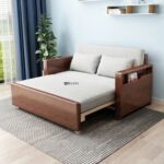 Classic Comfort Wooden Sofa Cum Bed with Storage Arms - Image 3