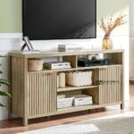 Wood Media Console with Spacious Storage for TVs up to 65 Inches - Image 8