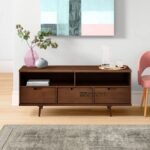 Solid Wood TV Stand with Three Drawers for TVs up to 60 Inches