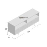 Solid Wood TV Stand with Three Drawers for TVs up to 60 Inches - Image 5