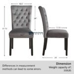 Modern Velvet Dining Chairs with Soft Upholstery and Elegant Contemporary Design – Set of Two - Image 4