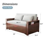 Classic Comfort Wooden Sofa Cum Bed with Storage Arms - Image 5