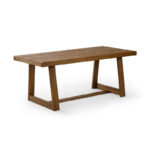 Solid Wood Classic Dining Table with Pecan Wirebrush Finish - Image 7