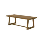 Classic Solid Wood Dining Table with Pecan Wirebrush Finish - Image 3