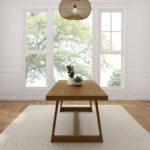 Classic Solid Wood Dining Table with Pecan Wirebrush Finish - Image 4