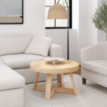 Solid Wood Round Coffee Table for Indian Living Spaces - Image 2