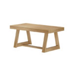 Solid Wood Coffee Table with Blonde Wirebrush Finish for Indian Homes - Image 4