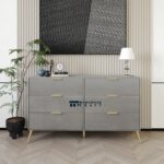 Wooden Chest with 6 Spacious Drawers for Bedroom, Living Room