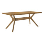 Solid Dining Table with Smooth Pecan Finish - Image 6