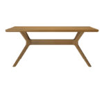 Solid Dining Table with Smooth Pecan Finish - Image 5