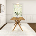 Solid Dining Table with Smooth Pecan Finish - Image 4