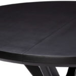 Solid Wood Black Round Dining Table - Image 3