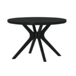 Solid Wood Black Round Dining Table - Image 6