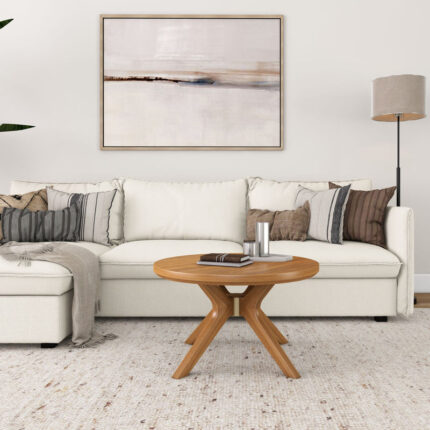 Solid Wood Round Coffee Table