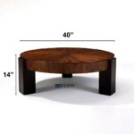Solid Wood Coffee Table with Natural Finish - Image 4