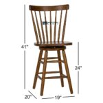 Sheesham Wood Swivel Counter Stool - Image 4