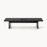 Solid Wood Coffee Table for Living Room - Black - Image 4