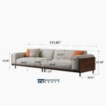 Cotton Linen Fabric Sofa with Solid Wood Structure for Spacious Living Rooms - Image 5