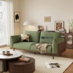 Solid Ash Wood Upholstered Sofa with Strong Wooden Frame - Image 4