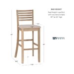 Solid Wood Counter & Bar Stool for Kitchen, Bar & Dining Spaces - Image 4