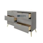 Wooden Chest with 6 Spacious Drawers for Bedroom, Living Room - Image 3