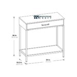 Wooden and Metal Console Table with Modern Industrial Design - Image 2