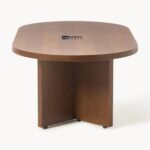 Solid Wood Oval Centre Table for Living Room with Smooth Natural Finish - Image 4