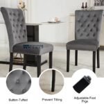 Modern Velvet Dining Chairs with Soft Upholstery and Elegant Contemporary Design – Set of Two - Image 2